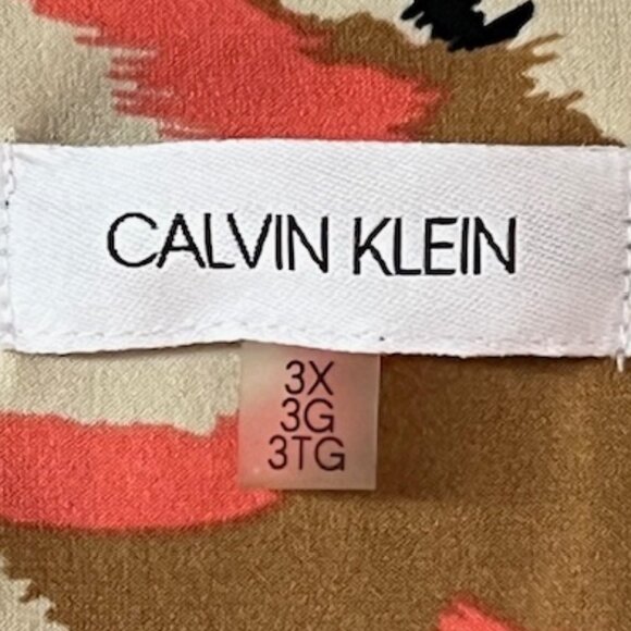 Calvin Klein Womens Blouse with Short Flutter Sleeveless, Size 3X - Picture 2 of 6